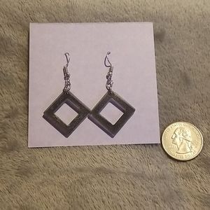 Black Sparkly Earrings- New